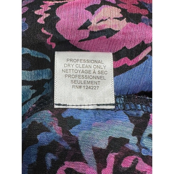 MISA Los Angeles Dress Womens Small Purple Colette Midi Floral Electric Party - Picture 9 of 13